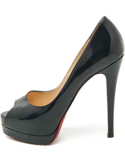 Pre-owned Christian Louboutin 130mm Lady Peep Platform Pumps