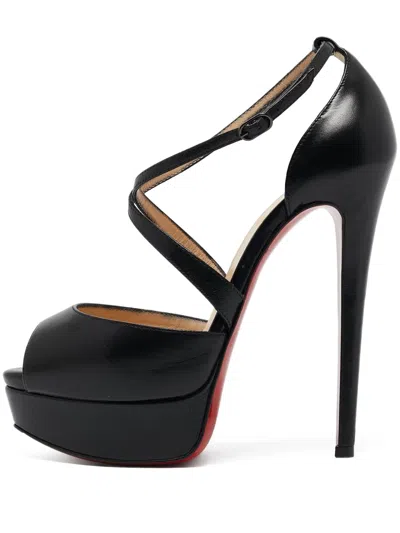 Pre-owned Christian Louboutin 130mm Leather Platform Pumps