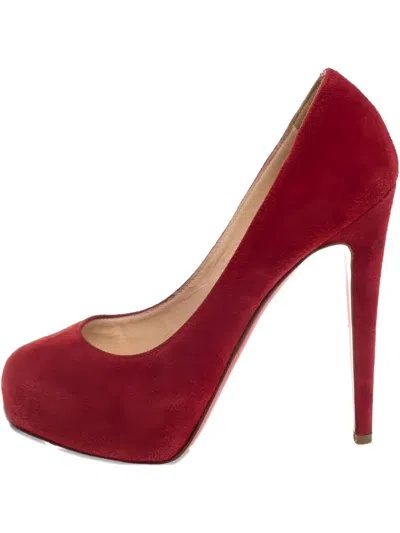 Pre-owned Christian Louboutin 130mm Suede Heeled Pumps
