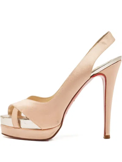 Pre-owned Christian Louboutin 135mm Leather Heeled Sandals In Pink