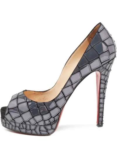 Pre-owned Christian Louboutin 135mm Mosaic Sobek Heeled Pumps