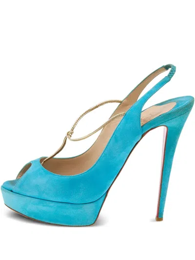 Pre-owned Christian Louboutin 140mm Alta Spritney Sandals