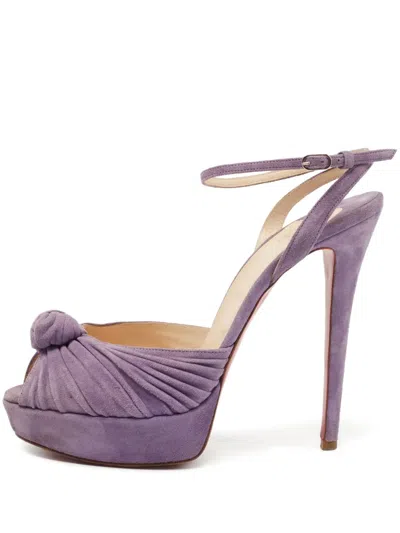 Pre-owned Christian Louboutin 140mm Knot-detail Sandals