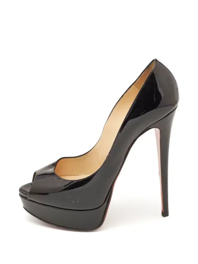 Pre-owned Christian Louboutin 140mm Lady Patent-leather Platform Pumps