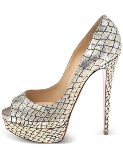 Pre-owned Christian Louboutin 140mm Lady Peep Pumps