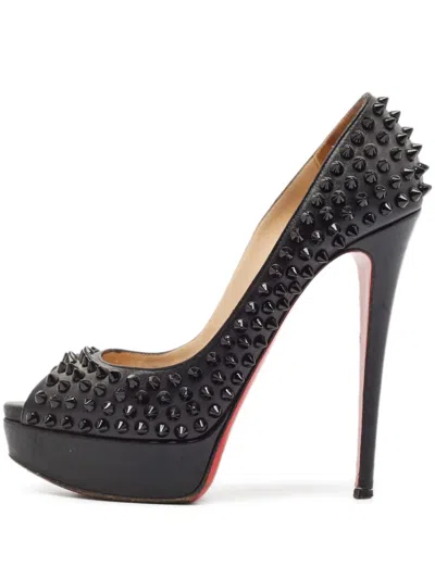 Pre-owned Christian Louboutin 140mm Lady Peep Pumps