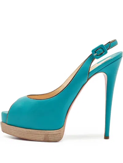 Pre-owned Christian Louboutin 140mm Palais Royal Slingback Pumps