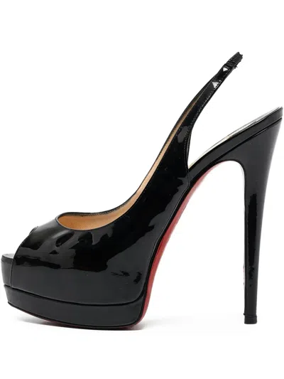 Pre-owned Christian Louboutin 140mm Patent Sandals