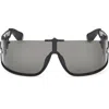Christian Louboutin 141mm Loubishark Square Shield Sunglasses In Multi