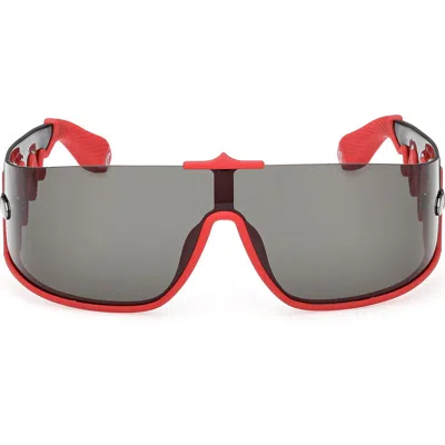 Christian Louboutin 141mm Loubishark Square Shield Sunglasses In Multi
