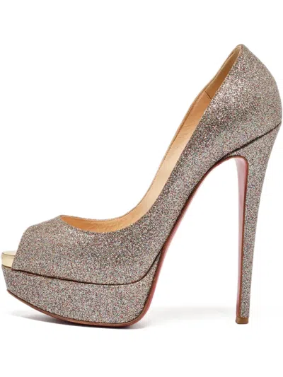 Pre-owned Christian Louboutin 145mm Lady Peep Pumps