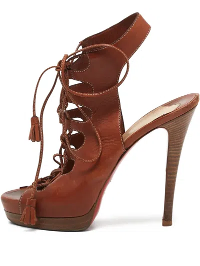 Pre-owned Christian Louboutin 145mm Leather Sandals