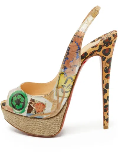 Pre-owned Christian Louboutin 150mm Eco Trash Sandals