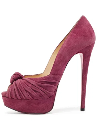 Pre-owned Christian Louboutin 150mm Lady Gres Pumps In Red