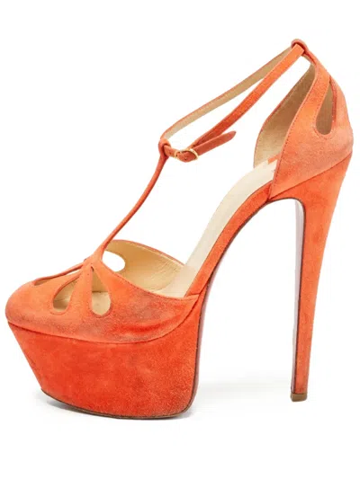 Pre-owned Christian Louboutin 150mm Laser-cut Sandals