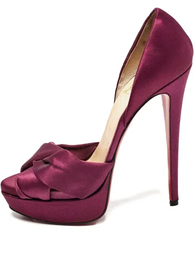 Pre-owned Christian Louboutin 150mm Satin Heeled Sandals