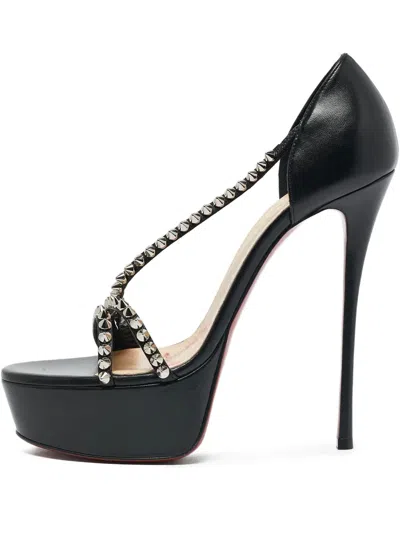 Pre-owned Christian Louboutin 150mm So Spike Alta Platform Sandals