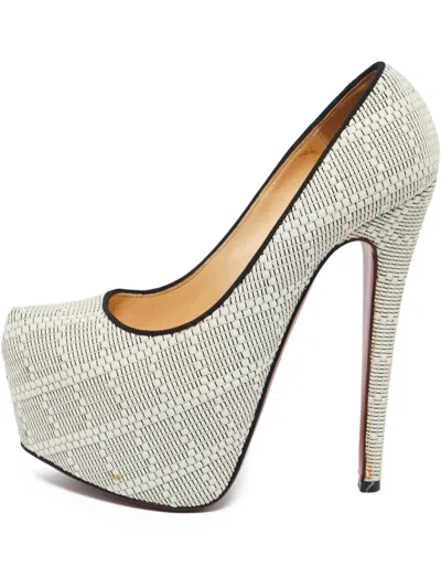 Pre-owned Christian Louboutin 155mm Daffodile Platform Pumps