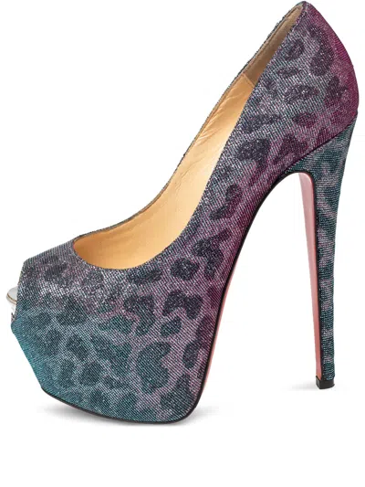 Pre-owned Christian Louboutin 155mm Leopard-print Pumps