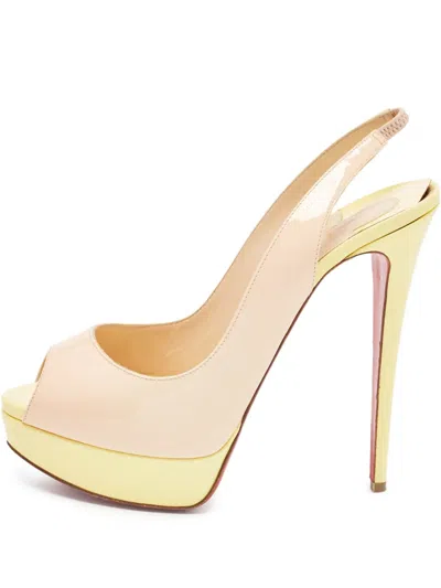 Pre-owned Christian Louboutin 160mm Lady Peep Sandals