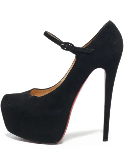 Pre-owned Christian Louboutin 165mm Suede Platform Pumps