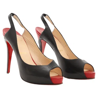 Pre-owned Christian Louboutin 2000's Red & Black Leather Pumps
