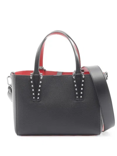 Pre-owned Christian Louboutin 2020s Cabata Spiked Handbag In Black