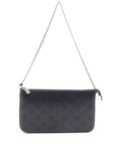 Pre-owned Christian Louboutin 2020s Loubila Clutch Bag In 黑色