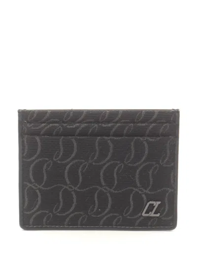 Pre-owned Christian Louboutin 2020s Monogram Cardholder In Black