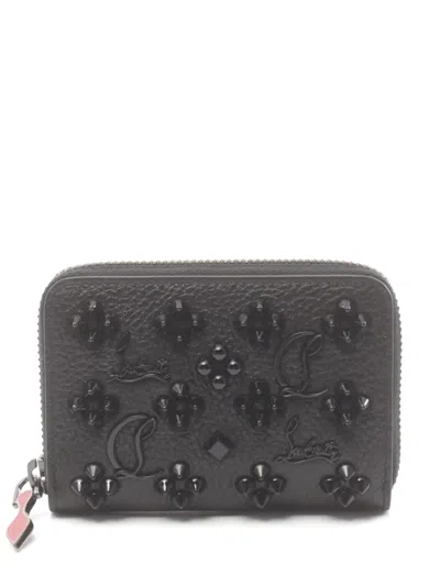 Pre-owned Christian Louboutin 2020s Panettone Wallet In Black