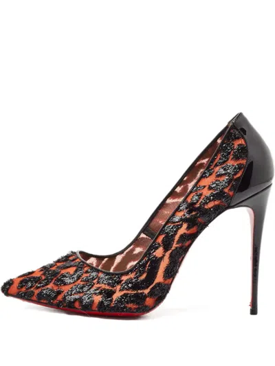 Pre-owned Christian Louboutin 2024 110mm Mesh Pumps In Black