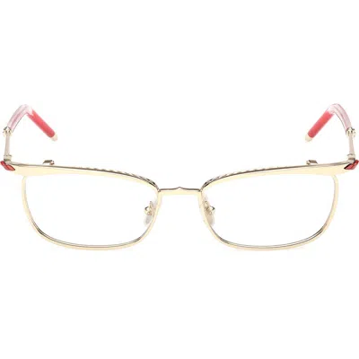 Christian Louboutin 54mm Oval Optical Glasses In Gold