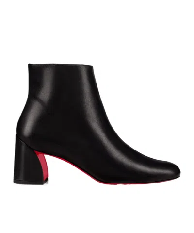 CHRISTIAN LOUBOUTIN 55MM BLOCK-HEEL LEATHER BOOTS