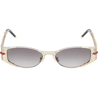 Christian Louboutin 55mm Gradient Oval Sunglasses In Gold