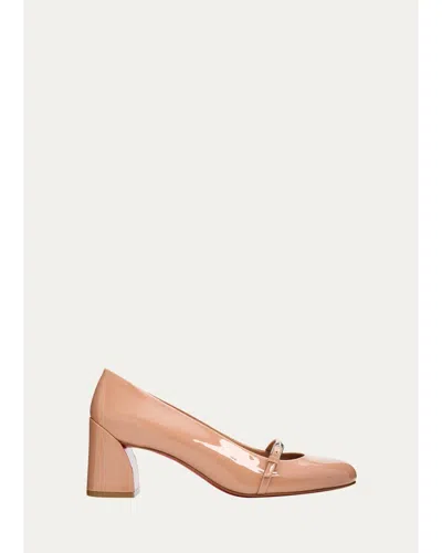 Christian Louboutin 55mm Jane Nina Patent Leather Mary Jane Pumps In Pink