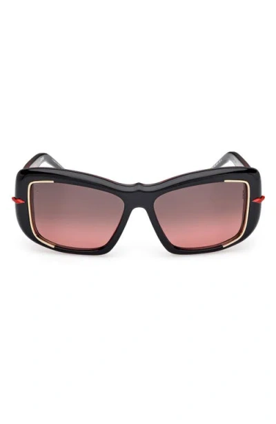 Christian Louboutin 56mm Square Sunglasses In Black