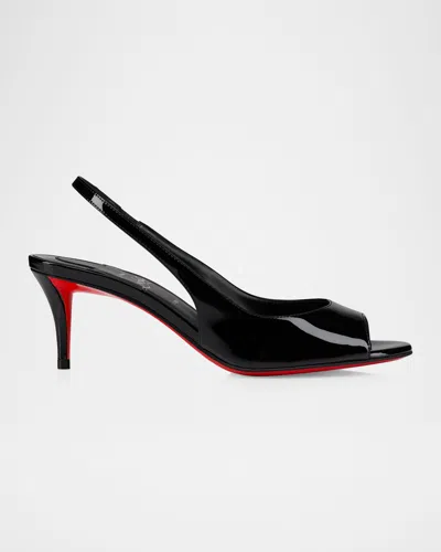 Christian Louboutin 60mm Sofia Z Patent Leather Slingback Pumps In Multi
