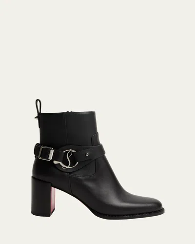 Christian Louboutin 70mm Dianouchette Leather Ankle Boots In Black