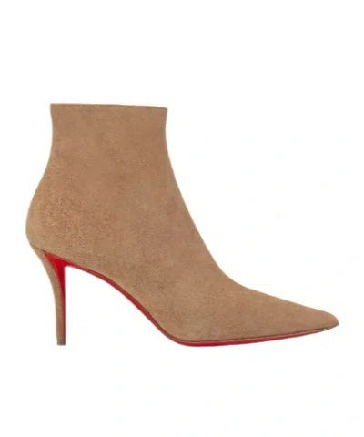 Christian Louboutin 80mm Apostropha Boots In Brown