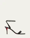 Christian Louboutin 80mm Miss Z Leather Sandals In Black