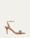 Christian Louboutin 80mm Miss Z Leather Sandals In Pink