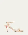 Christian Louboutin 80mm Miss Z Metallic Leather Sandals In Pink
