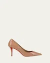 Christian Louboutin 80mm Miss Z Patent Pumps In Brown