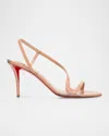 Christian Louboutin 100mm Rosa Z Patent Leather Sandals In Pink