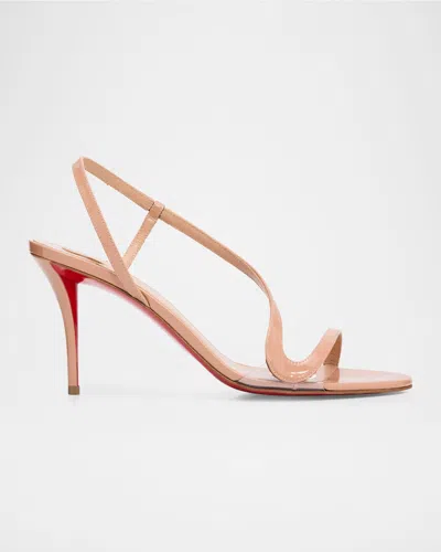 Christian Louboutin 100mm Rosa Z Patent Leather Sandals In Pink