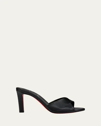 CHRISTIAN LOUBOUTIN 85MM FANNY LEATHER SLIDE SANDALS