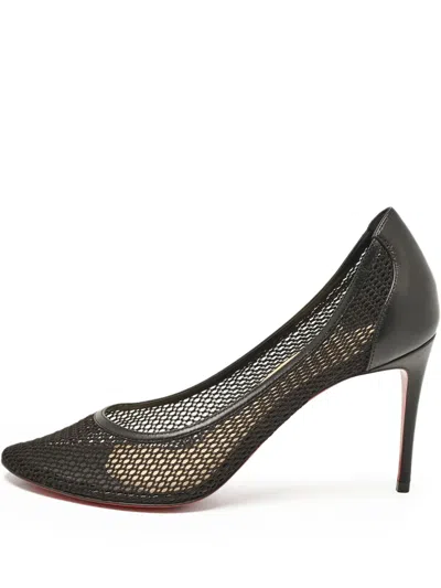 Pre-owned Christian Louboutin 85mm Filomena Mesh-panelled Stiletto Pumps