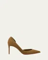 Christian Louboutin Iriza 85 Suede Pumps In Brown