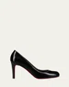 Christian Louboutin 85mm Pumppie Abrasivato Calfskin Leather Pumps In Black