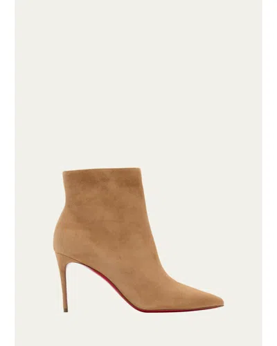 Christian Louboutin So Kate 85mm Red Sole Booties In Neutral